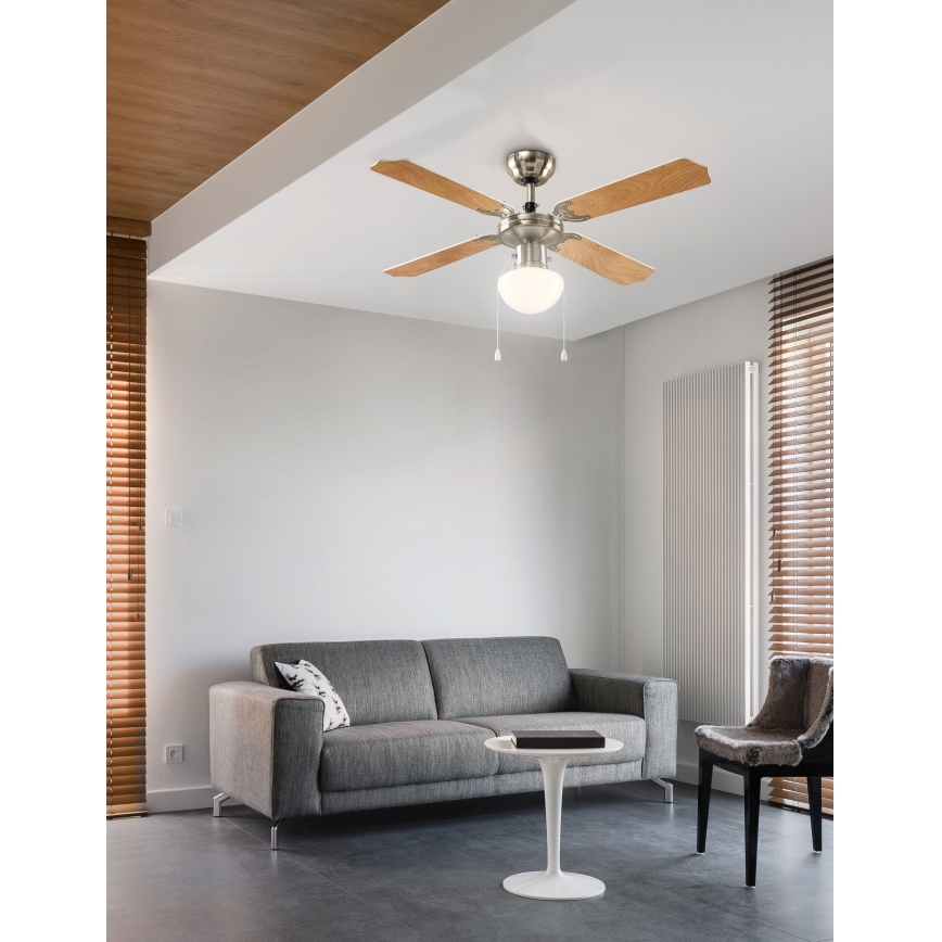 Eglo 56035 - LED таванен вентилатор 1xE27/4,9W/230V 3000K Ø 106,6 cm