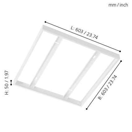 Eglo - Рамка за Таванна Панел 603x603mm