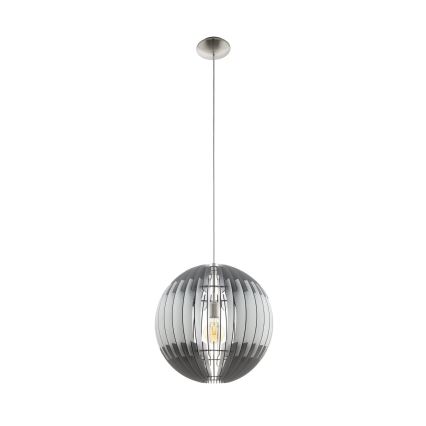 Eglo 63256 - Висяща лампа на кабел OLMERO PRO 1xE27/60W/230V, Ø 40 см, сива/бяла