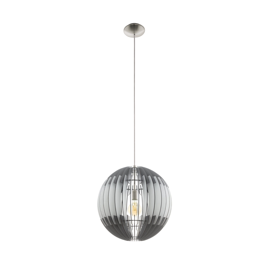 Eglo 63256 - Висяща лампа на кабел OLMERO PRO 1xE27/60W/230V, Ø 40 см, сива/бяла