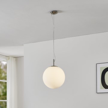 Eglo 63269 - Пендел на кабел PIEDALE 1xE27/60W/230V Ø 35 см матов хром