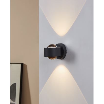 Eglo 64496 - LED стенен аплик ONO PRO 2xLED/2,5W/230V антрацит