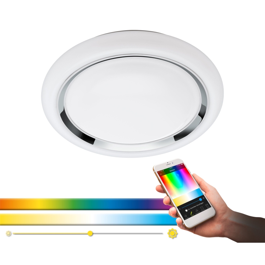 Eglo 64529 - LED RGBW Димируем плафон CAPASSO-C LED/17W/230V бял