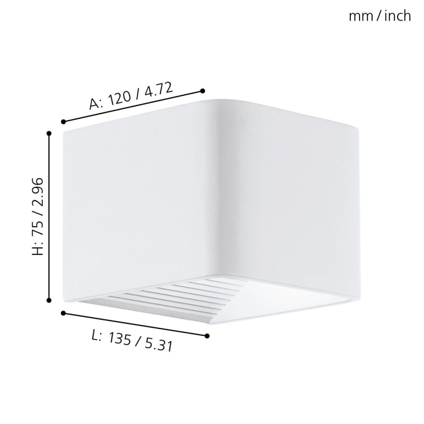 Eglo 65043 - LED Екстериорен аплик DONINNI PRO LED/5W/230V IP44 бял