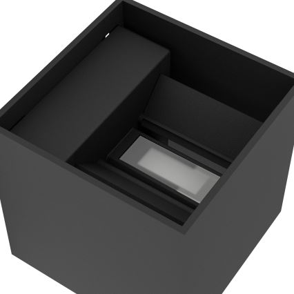 Eglo - LED външно стенено осветително тяло с възможност за димиране, презареждаема батерия и сензор за движение и сумрак LED/2,2W/5V IP44 черно