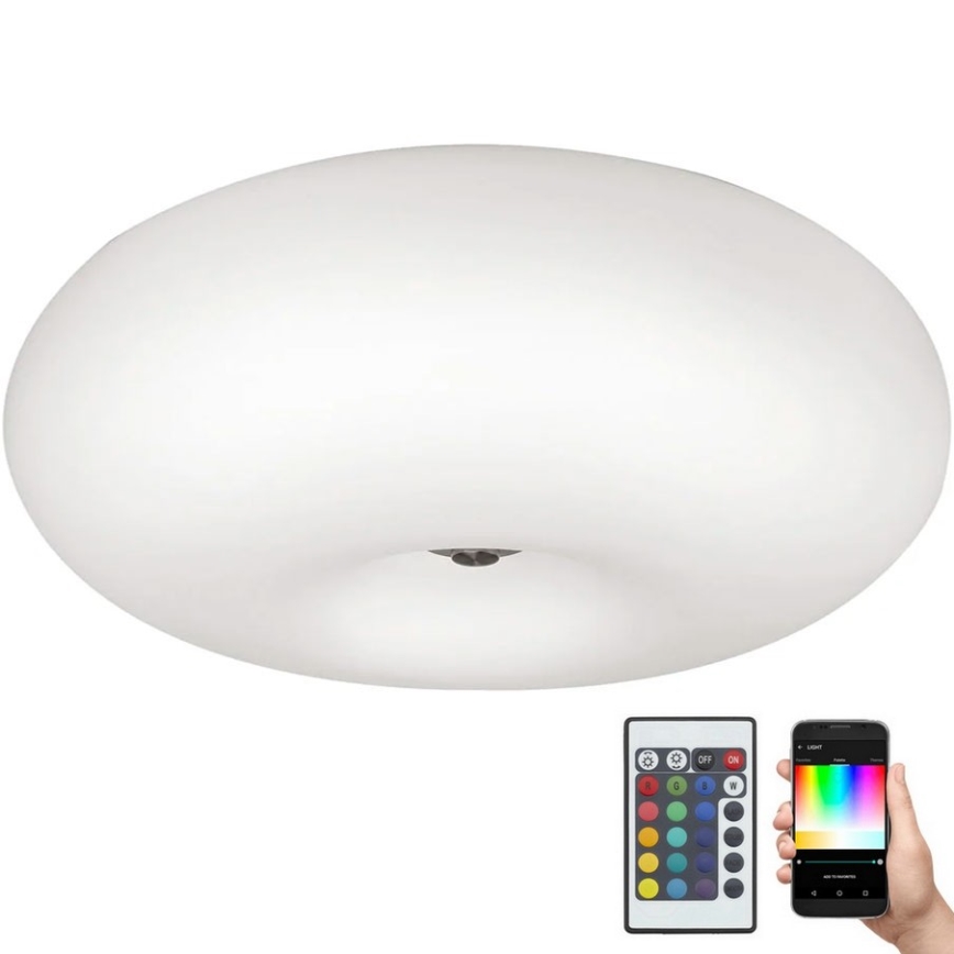 Eglo 75353 - LED RGBW Димируем плафон OPTICA-C 2xE27/7,5W/230V Ø 35 см + дистанционно управление