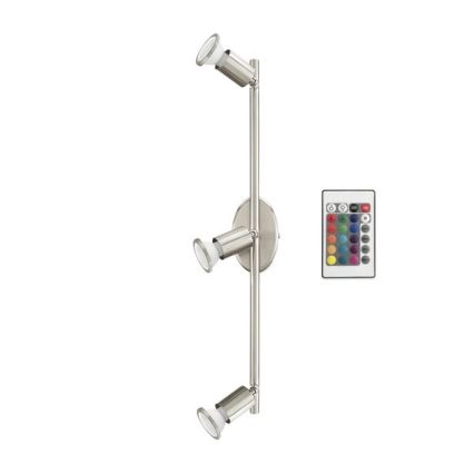 Eglo 75385 - LED RGB Димируем спот BUZZ-C 3xGU10/4W/230V + дистанционно управление
