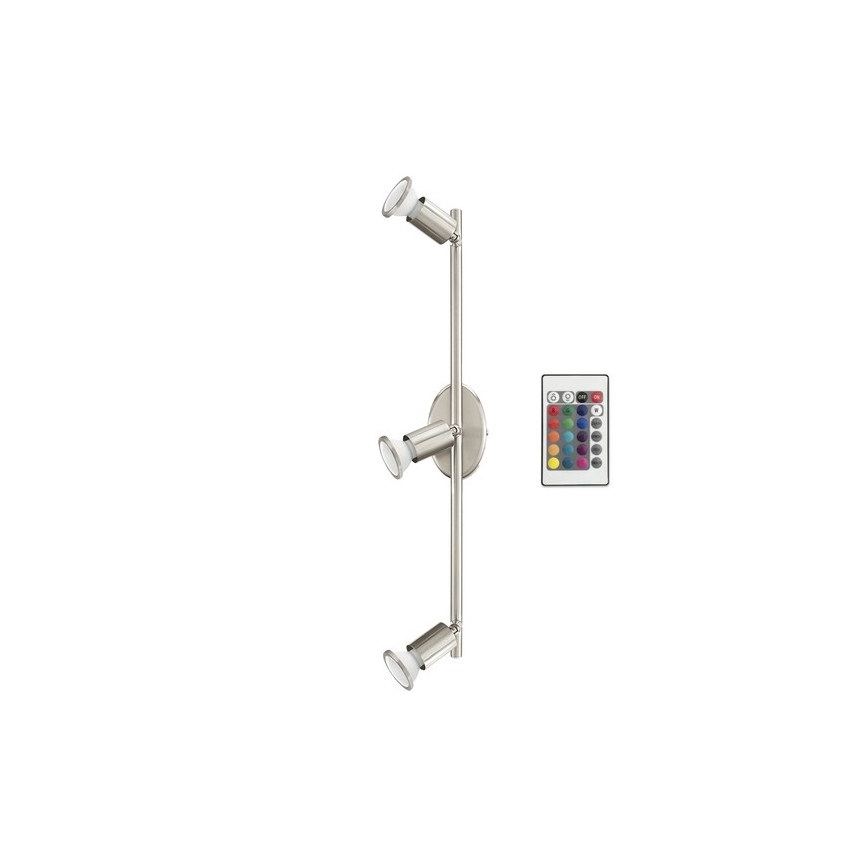 Eglo 75385 - LED RGB Димируем спот BUZZ-C 3xGU10/4W/230V + дистанционно управление