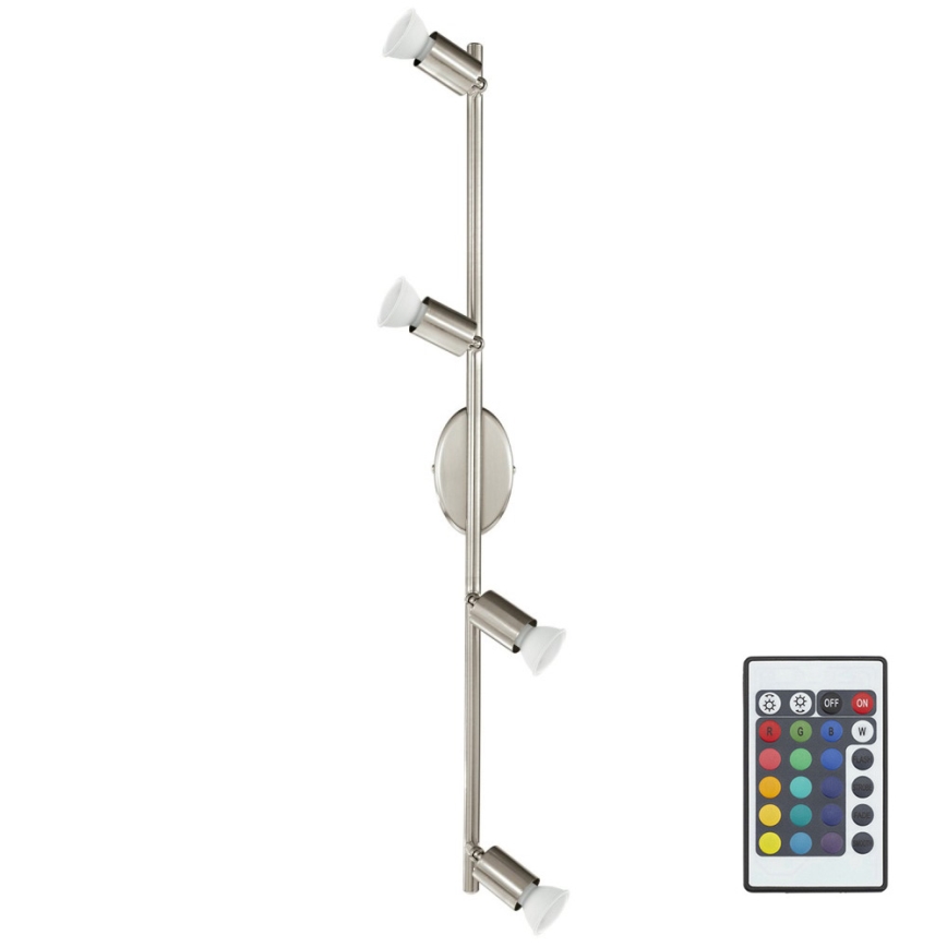 Eglo 75386 - LED RGB Димируем спот BUZZ-C 4xGU10/4W/230V + дистанционно управление