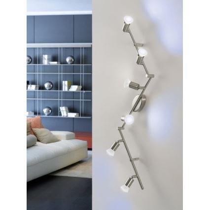 Eglo 75387 - LED RGB Димируем спот BUZZ-C 6xGU10/4W/230V + дистанционно