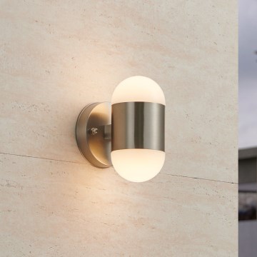 Eglo 75392 - LED външно стенно осветително тяло MEROLA 2xLED/3,7W/230V IP44 матов хром