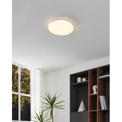 Eglo - LED Плафониера със сензор за движение LED/15,5W/230V 3000K Ø 33 cm бял