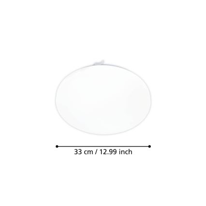 Eglo - LED Плафониера със сензор за движение LED/15,5W/230V 3000K Ø 33 cm бял