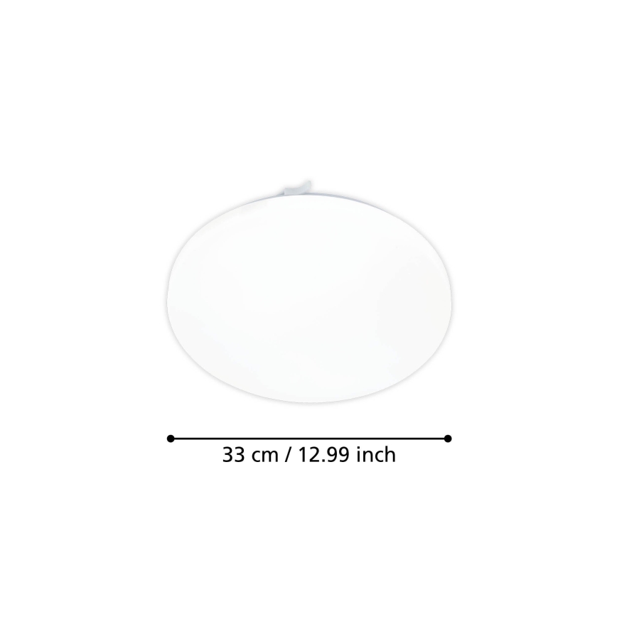 Eglo - LED Плафониера със сензор за движение LED/15,5W/230V 3000K Ø 33 cm бял