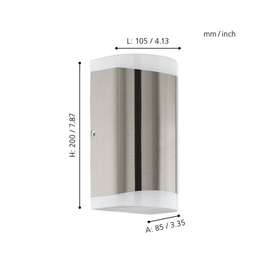 Eglo - LED Екстериорен аплик 2xGU10/4,6W/230V IP44