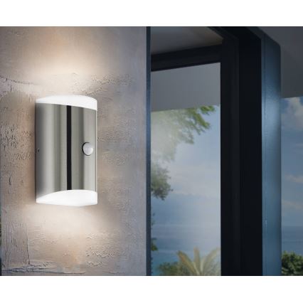Eglo - LED Екстериорен аплик със сензор 2xGU10/4,6W/230V