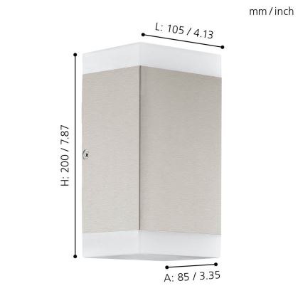 Eglo - LED Екстериорен аплик 2xGU10/4,6W/230V IP44