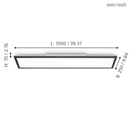 Eglo - LED Димируем панел BOTAZZO LED/25W/230V 2700-5000K + дистанционно