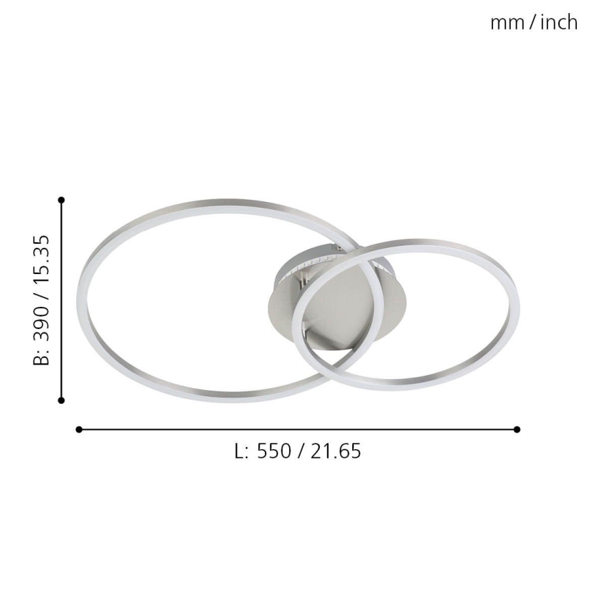 Eglo - LED RGB Димируем полилей за повърхностен монтаж LED/21,5W/230V 3000-6500K + дистанционно