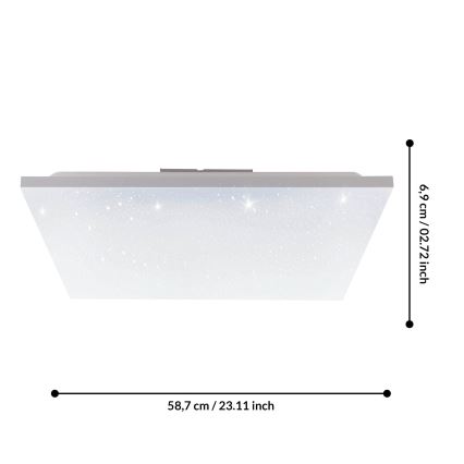 Eglo 75618 - LED Панел за повърхностен монтаж CALEMAR-S LED/32W/230V 4000K 60x60 см