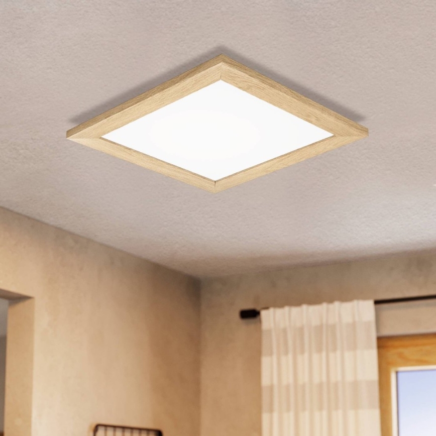 Eglo 75643 - LED Плафониера CALEMAR LED/19W/230V 4000K 43,7x 43,7 см кафяв