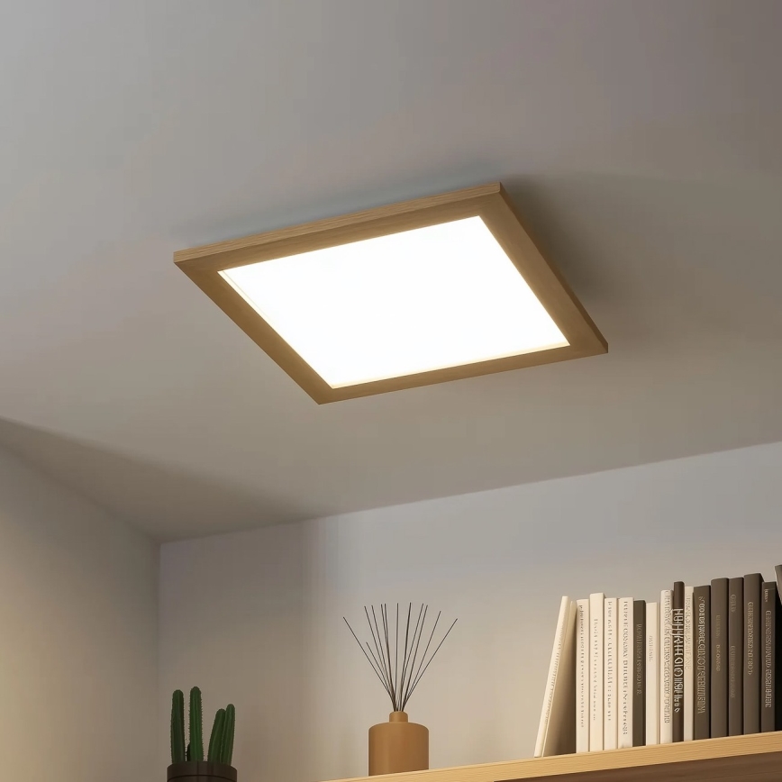 Eglo 75643 - LED таванно осветително тяло CALEMAR LED/19W/230V 4000K 43,7x43,7 см дъб