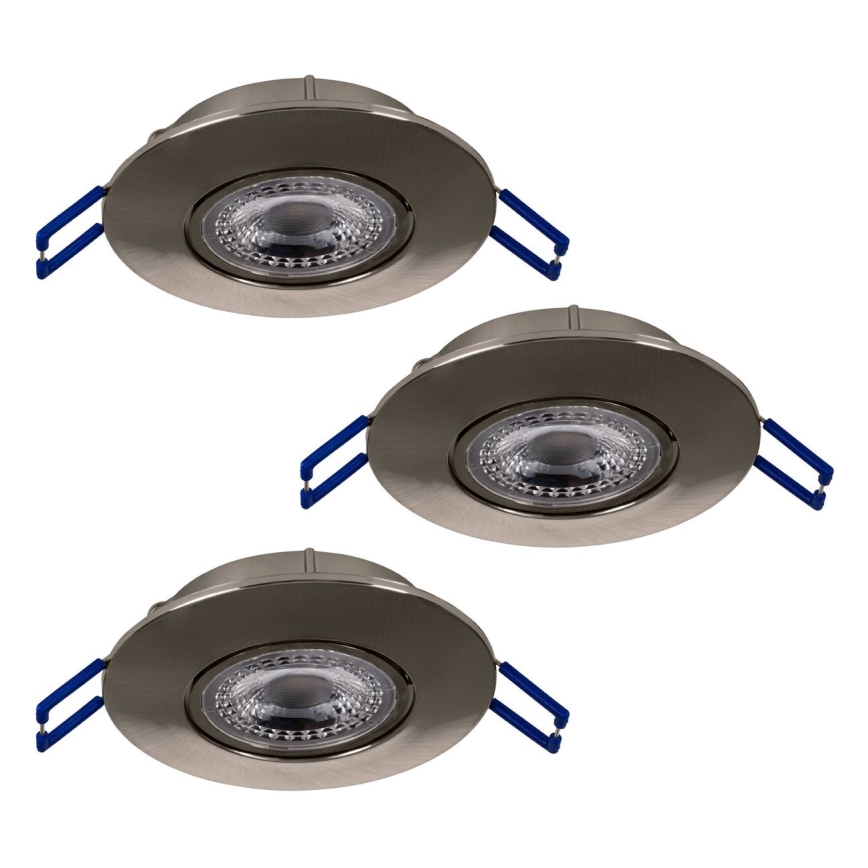 Eglo 75765 - К-кт 3x LED Лампа за окачен таван ZUJAR LED/3,4W/230V матов хром