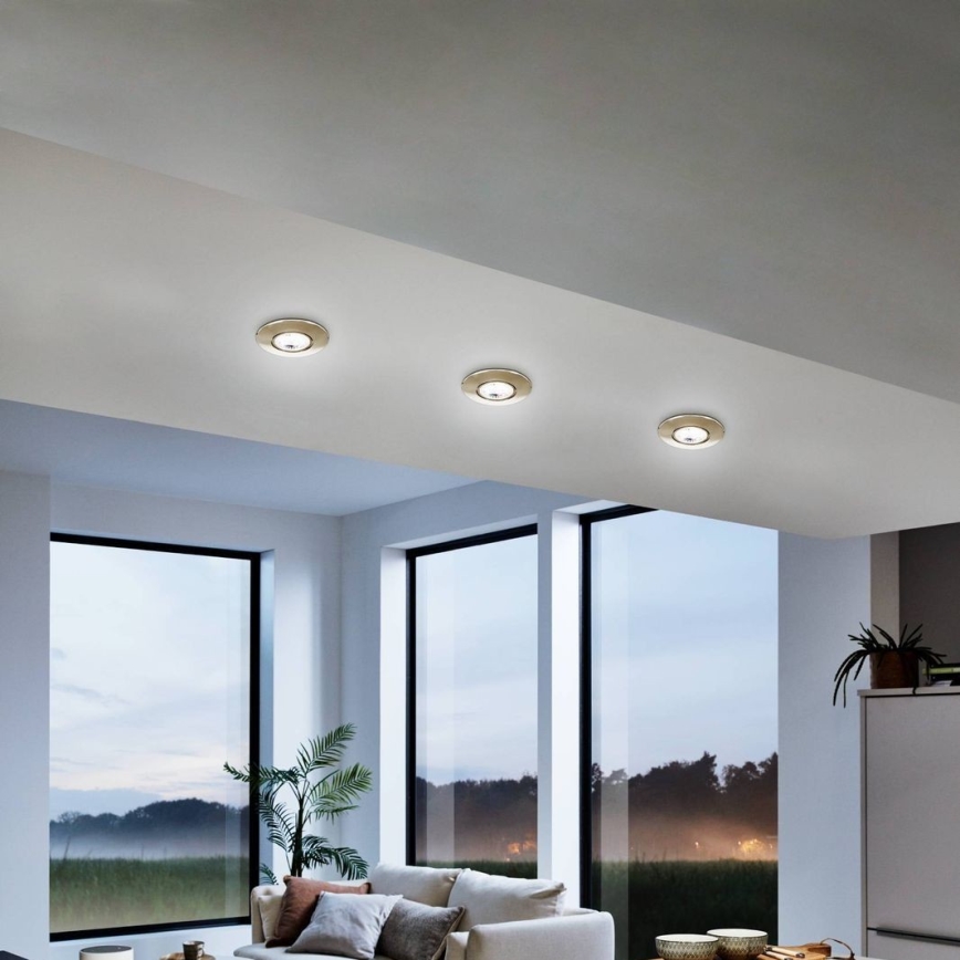 Eglo 75765 - К-кт 3x LED Лампа за окачен таван ZUJAR LED/3,4W/230V матов хром