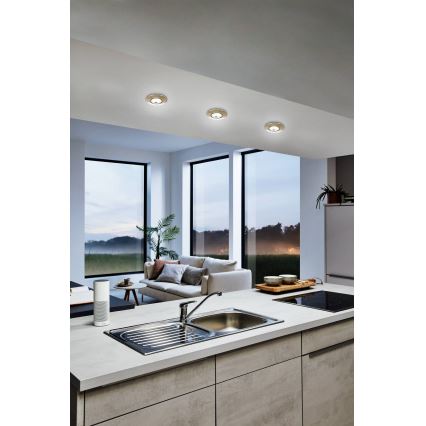 Eglo 75765 - К-кт 3x LED Лампа за окачен таван ZUJAR LED/3,4W/230V матов хром