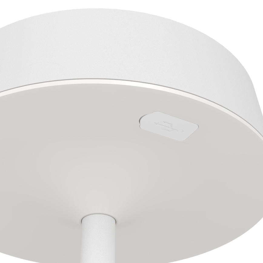 Eglo - LED димируема соларно-зареждаща се сензорна настолна лампа LED/3W/5V 3000-6000K 1800 mAh IP44 бяла