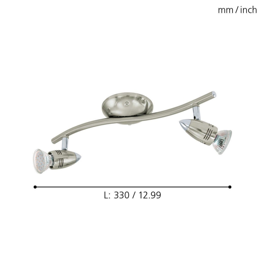 Eglo 78023 - LED Спот MAGNUM 2xGU10/3W/230V 3000K матов хром