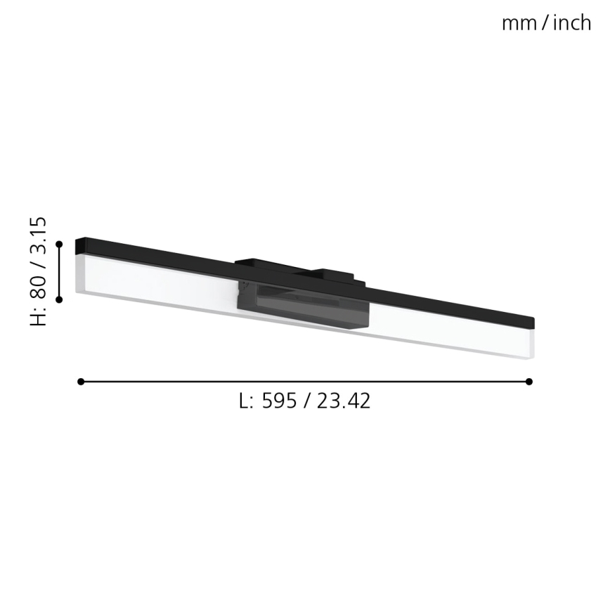 Eglo 780432 - LED Лампа за огледало в баня YANGUAS LED/11W/230V 3000K 59,5 см IP44