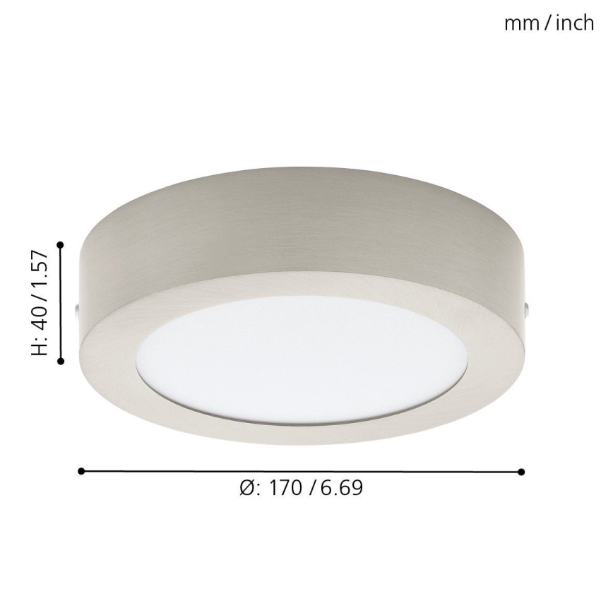 Eglo 78213 - LED таванен плафон FUEVA LED/10,9W/230V, диам. 17 см