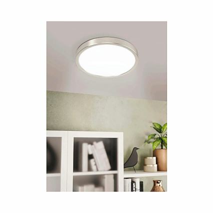 Eglo 78674 - LED таванно осветително тяло FUEVA LED/20,5W/230V Ø 28,5 cm матов хром