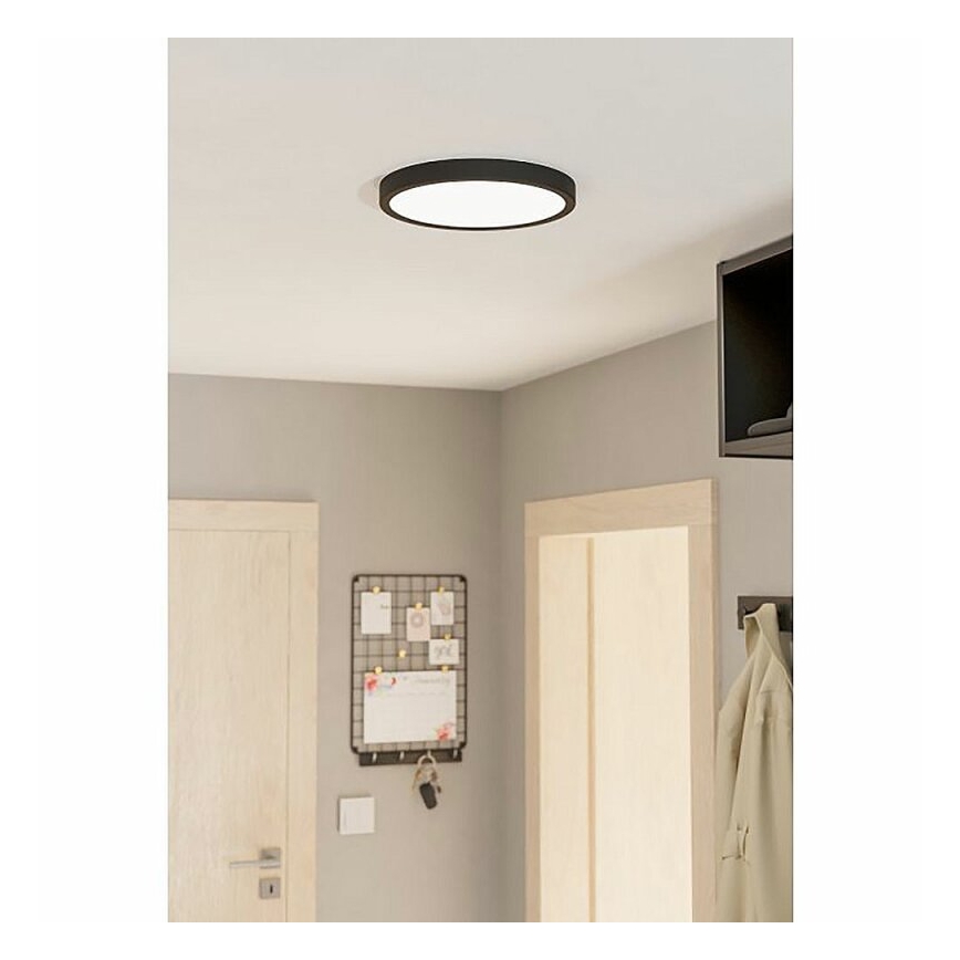 Eglo 78677 - LED плафон FUEVA LED/20,5W/230V Ø 28,5 см черен