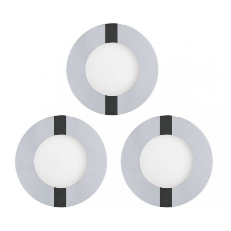 Eglo 78733 - К-кт 3x LED Лампа за вграждане в баня FUEVA 1xLED/2,7W/230V IP44