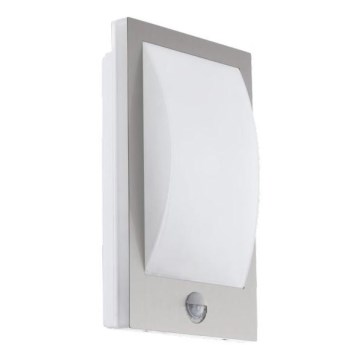 Eglo 79213 - Екстериорен аплик със сензор VERRES 1xE27/12W/230V IP44 матов хром