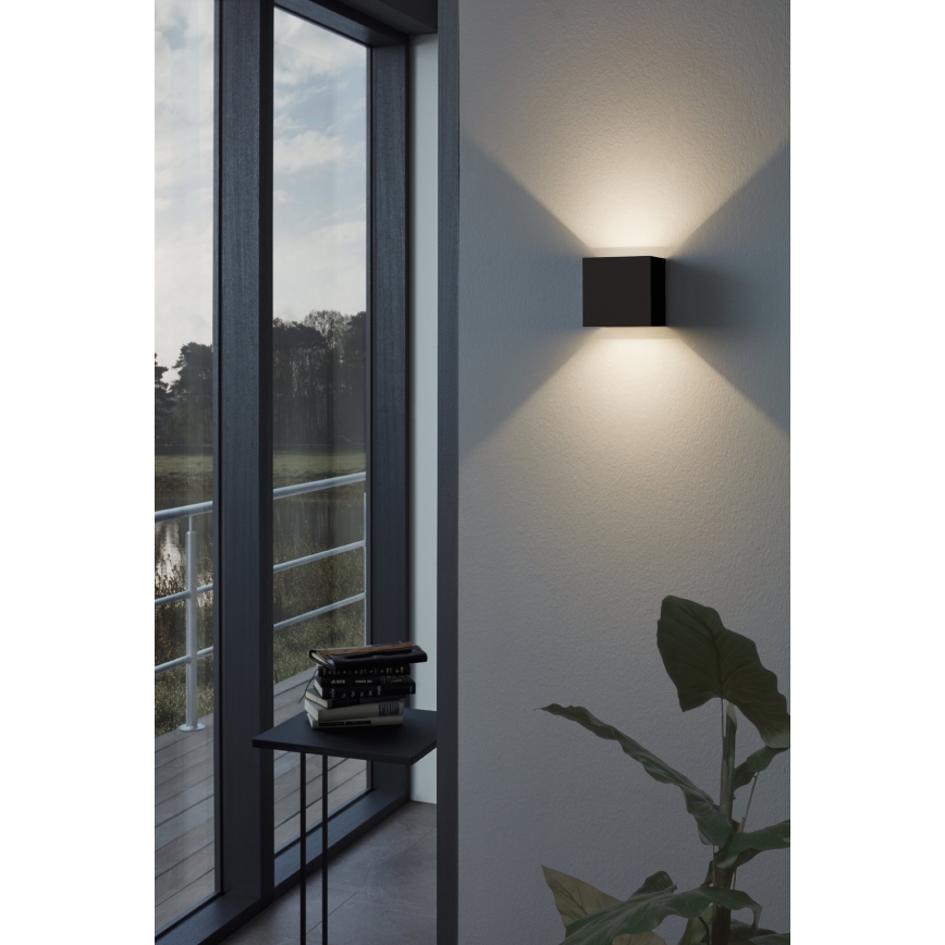 Eglo 79215 - LED Екстериорен аплик CALPINO 2xLED/3,3W/230V 3000K IP54 черен