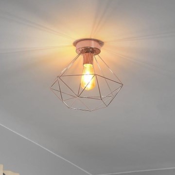 Eglo 79256 - Таванно осветително тяло BYRON 1xE27/60W/230V, медно