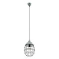 Eglo 79435 - Полилей на кабел BAMPTON 1xE27/60W/230V сив/черен