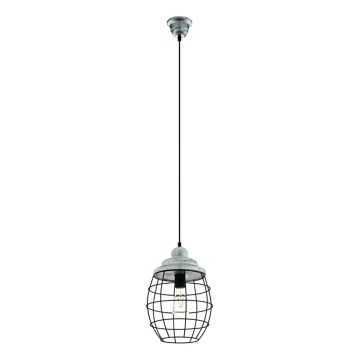 Eglo 79435 - Полилей на кабел BAMPTON 1xE27/60W/230V сив/черен