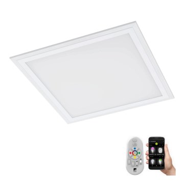 Eglo 79464 - LED Димируем плафон POZZALLO LED/16W/230V 2700-6500K 30x30 см бял + дистанционно управление
