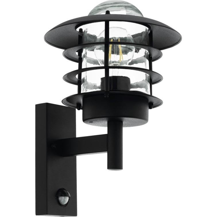 Eglo 79555 - Екстериорен аплик със сензор ZAMALENA 1xE27/60W/230V IP44