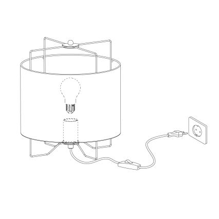Eglo 79645 - Настолна лампа BRIDEKIRK 1xE27/40W/230V бежова