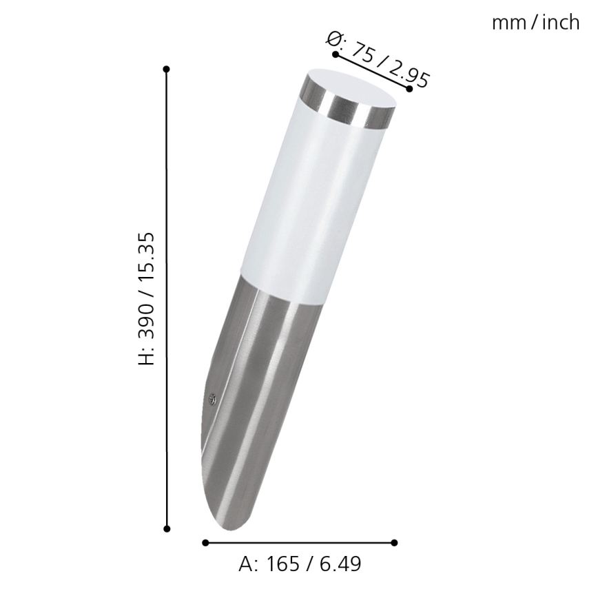 Eglo - Екстериорна Стенна лампа 1xE27/15W/230V IP44