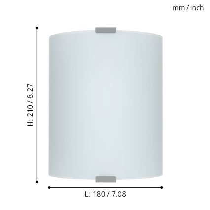 EGLO - Плафон/аплик GRAFIK 1xE27/60W бял
