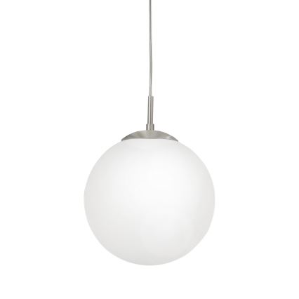 EGLO - Пендел 1xE27/60W/230V Ø 25 см бял