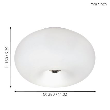 EGLO - Плафон OPTICA 2xE27/60W Ø 28 см