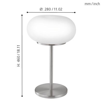 EGLO - Настолна лампа OPTICA 2xE27/60W Ø 28 см