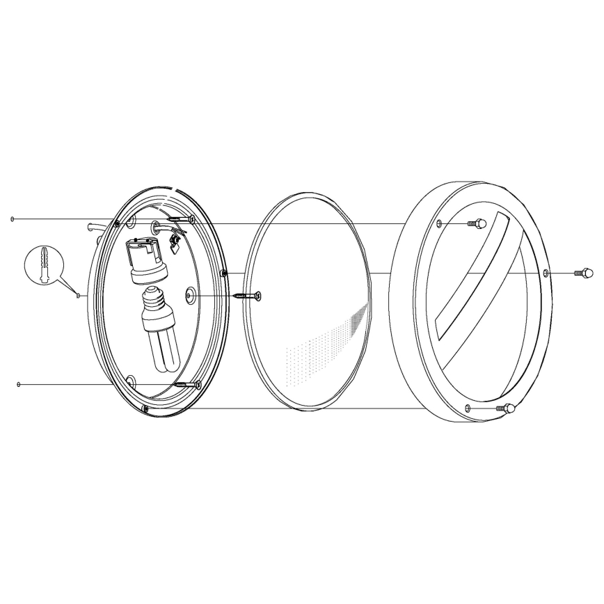 Eglo - Екстериорна Стенна лампа 1xE27/15W/230V IP44